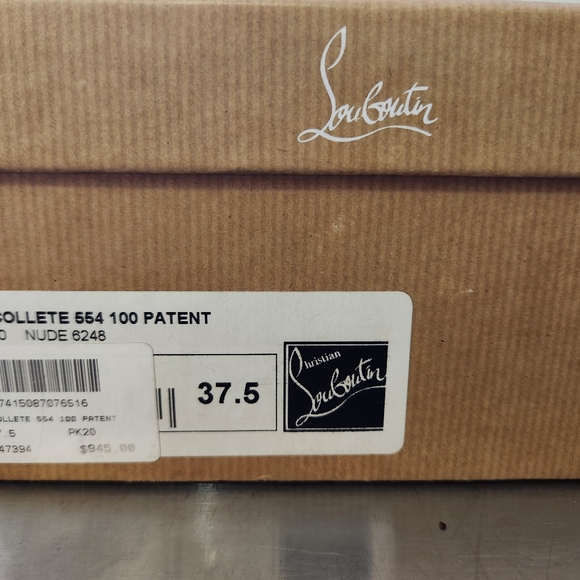 Christian louboutin Decollete 554 100 patent NUDE Size 37.5 - Picture 5 of 8